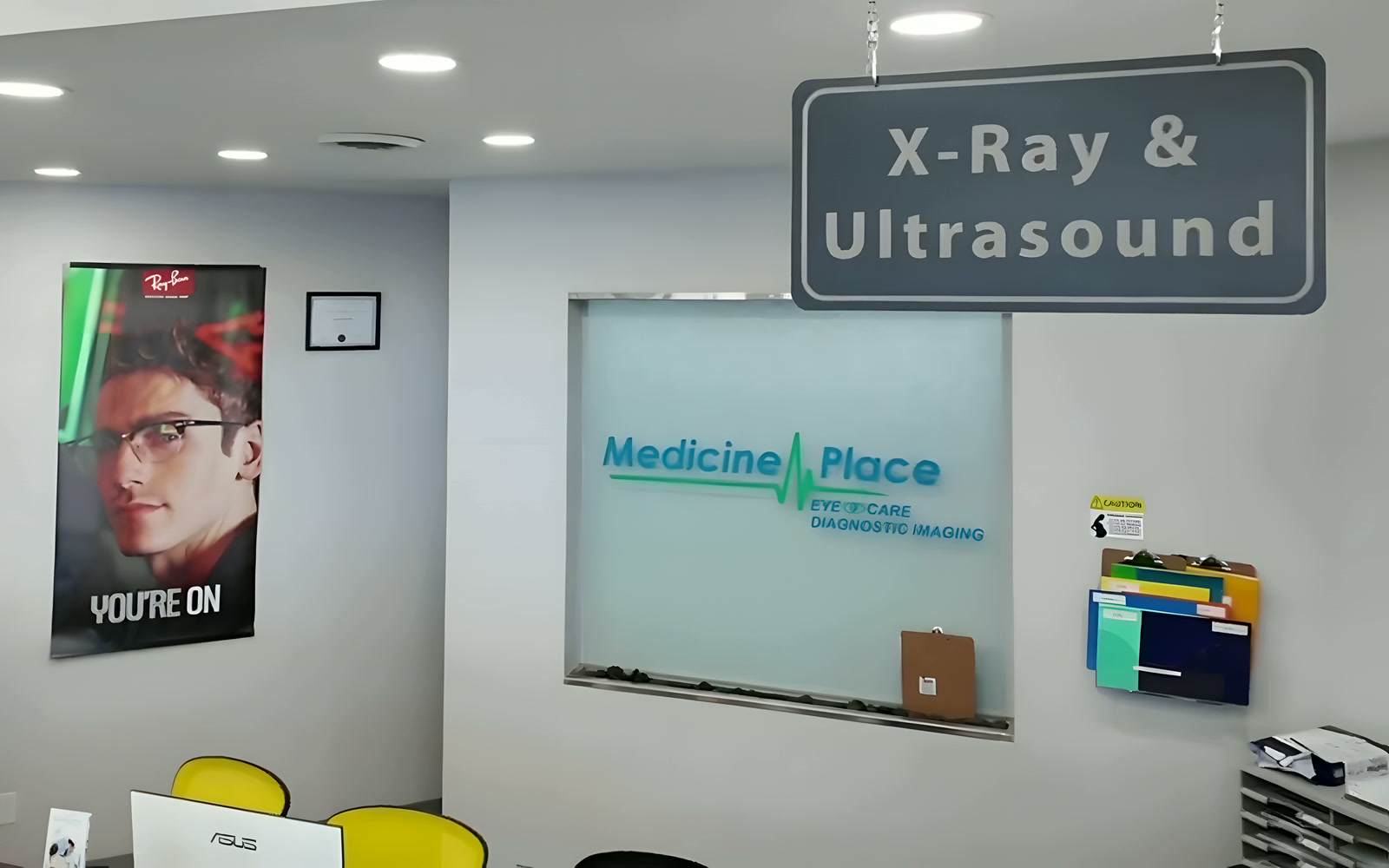 The X-Ray & Ultrasound reception desk.